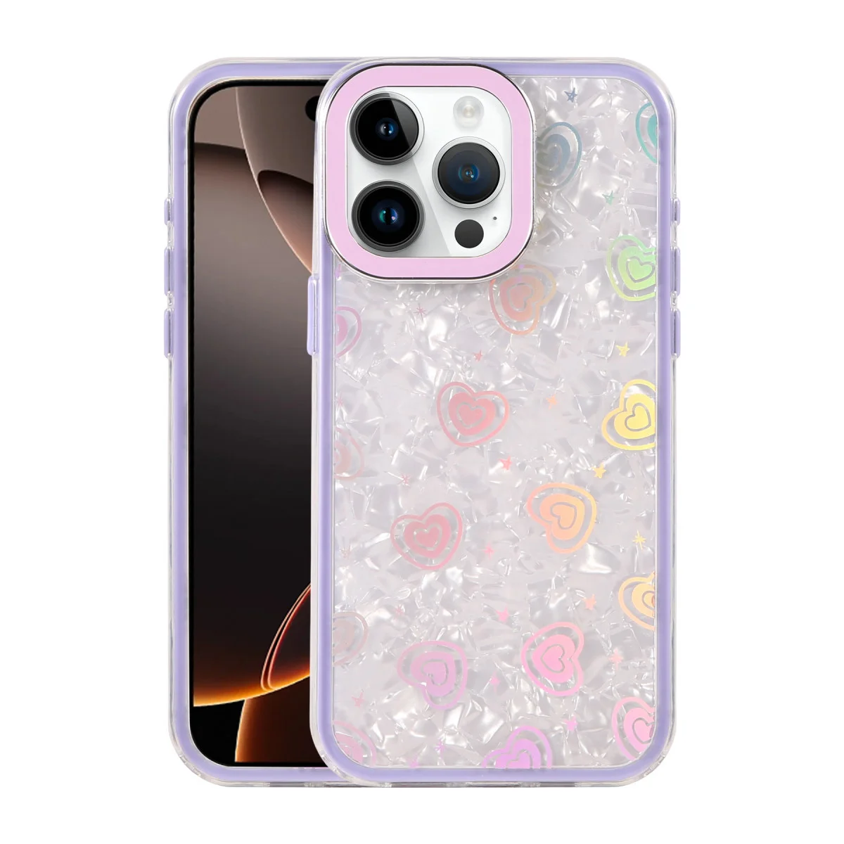 iPhone 14 Pro Max Lumi Desenli Kapak - Mor
