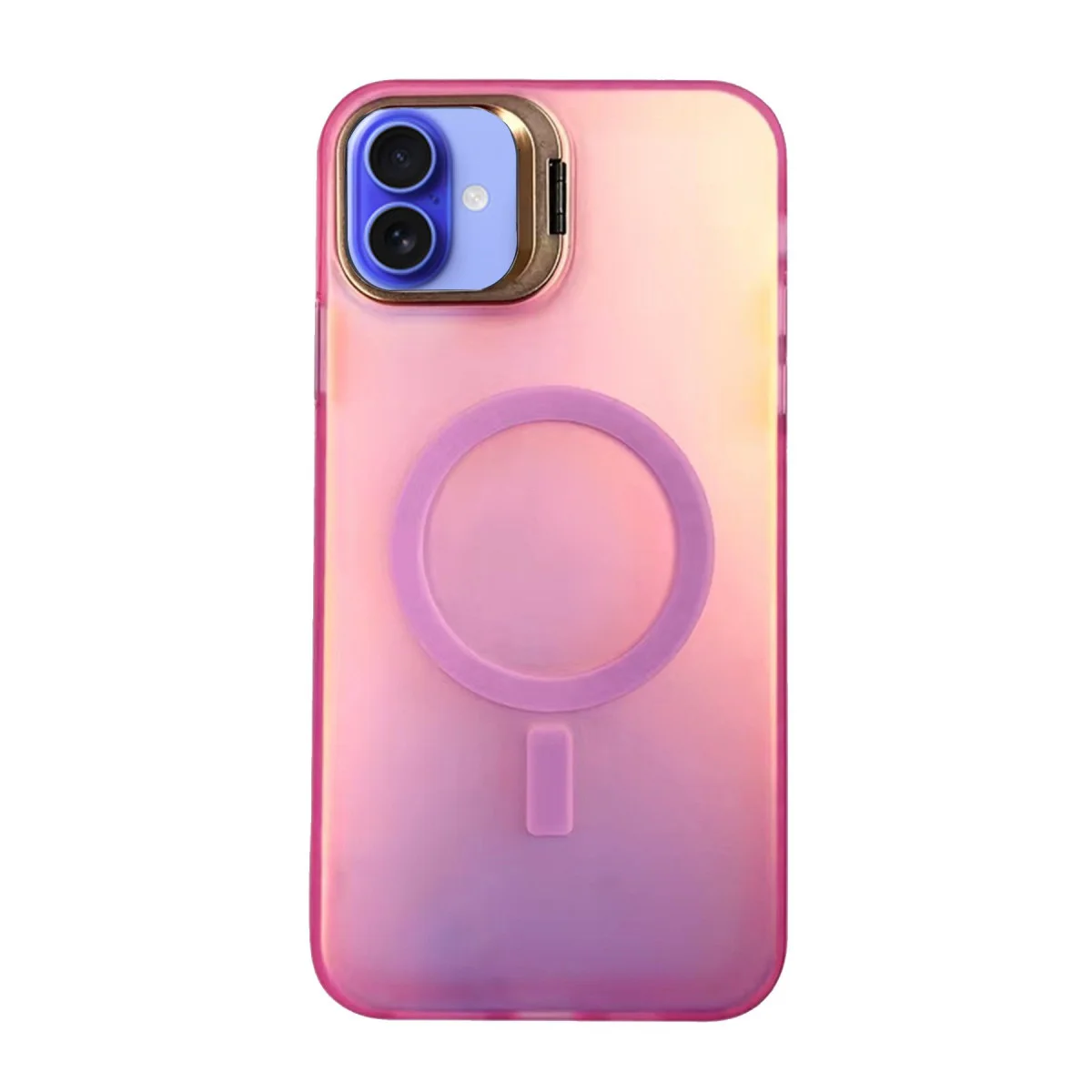 iPhone 16 Plus Kılıf Primera Magsafe Standlı Kapak - Pembe