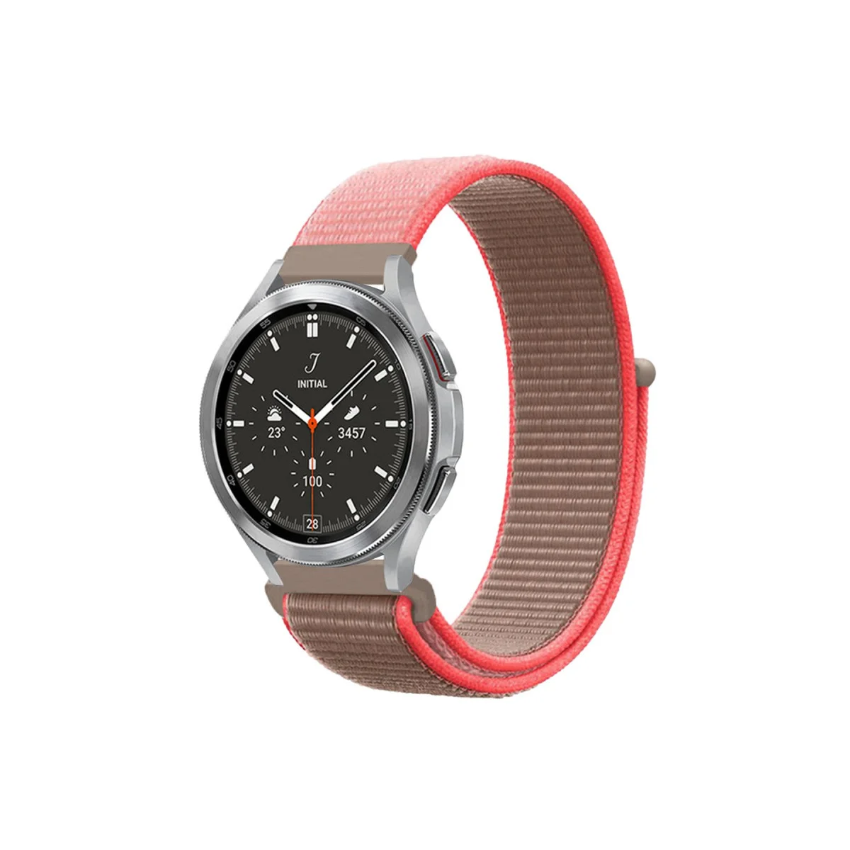 Watch 22mm Hasırlı Cırtcırtlı Kordon - Pembe
