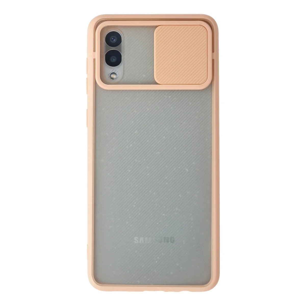 Galaxy A02 Kılıf Palm Buzlu Kamera Sürgülü Silikon - Pembe