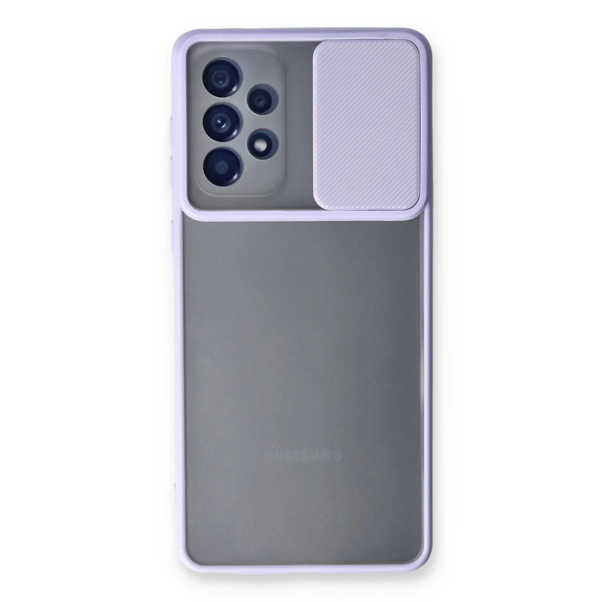 Galaxy A53 5G Kılıf Palm Buzlu Kamera Sürgülü Silikon - Lila