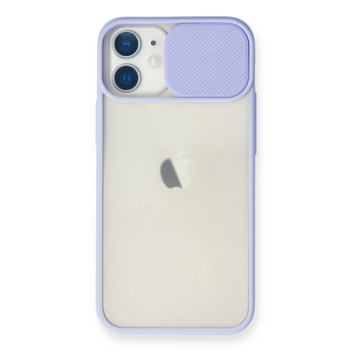 iPhone 11 Kılıf Palm Buzlu Kamera Sürgülü Silikon - Lila