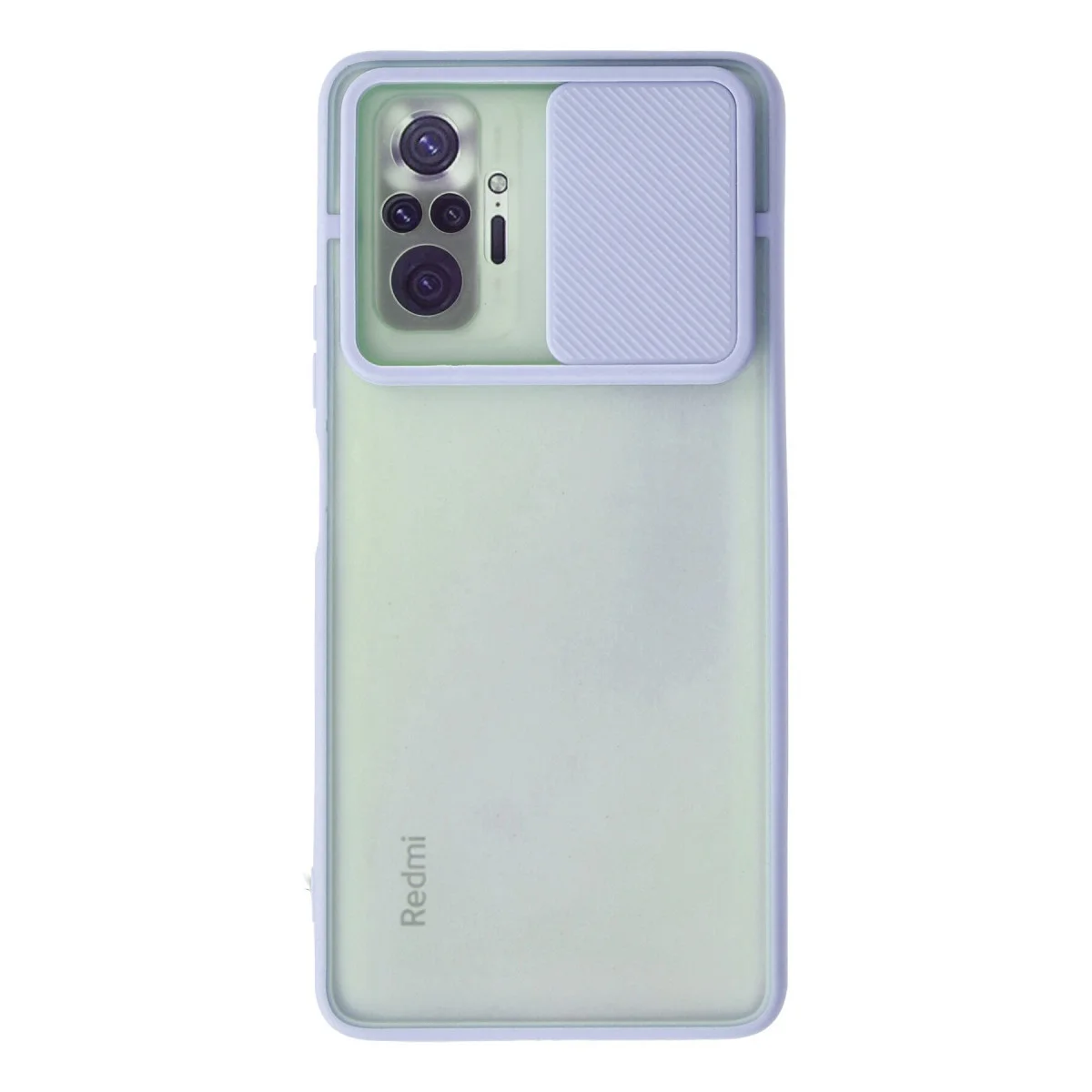 Redmi Note 10 Pro Kılıf Palm Buzlu Kamera Sürgülü Silikon - Lila