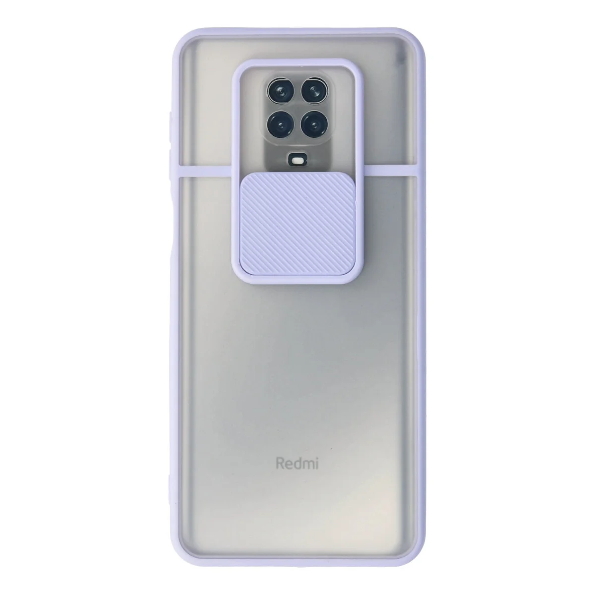 Redmi Note 9 Pro Kılıf Palm Buzlu Kamera Sürgülü Silikon - Lila