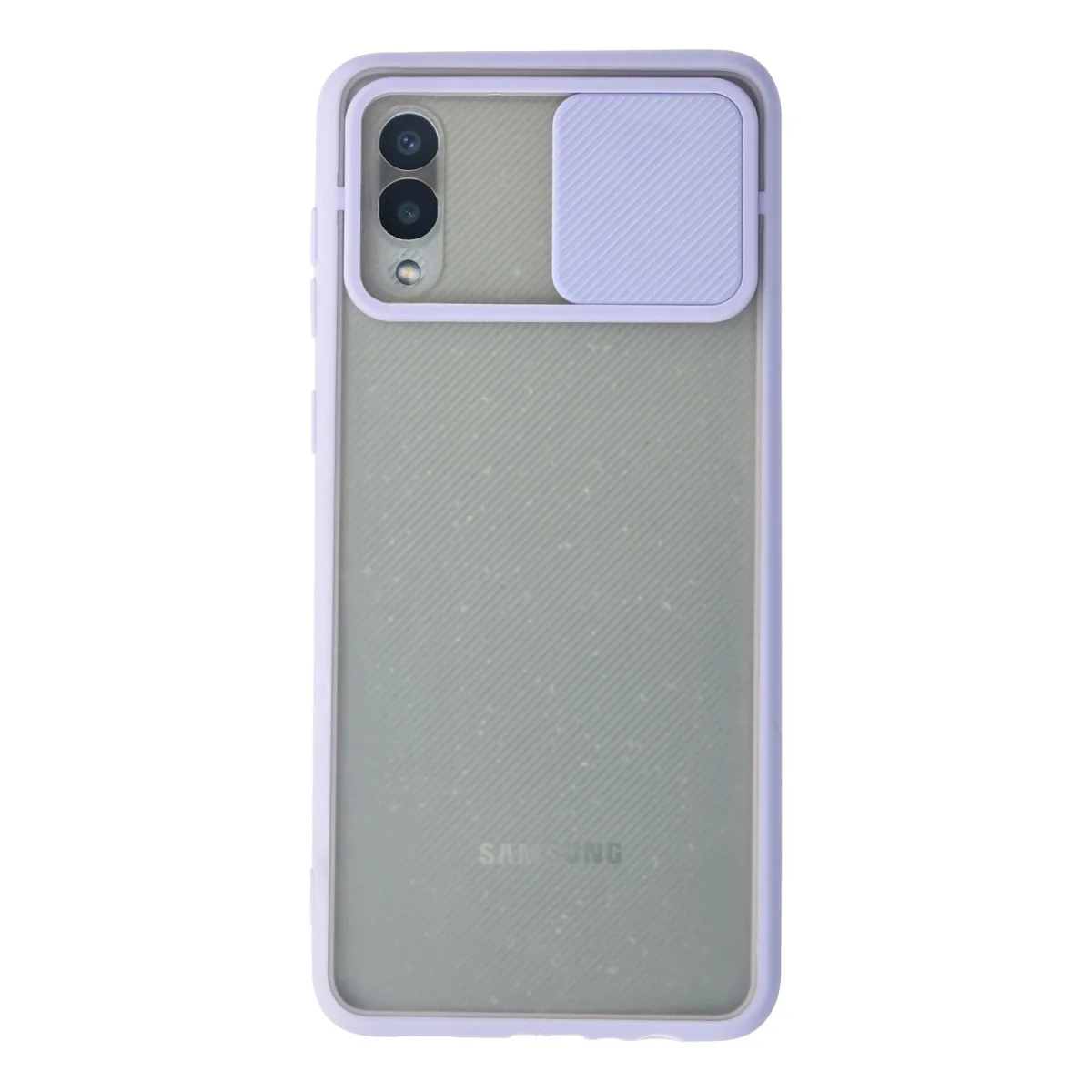 Galaxy A02 Kılıf Palm Buzlu Kamera Sürgülü Silikon - Lila