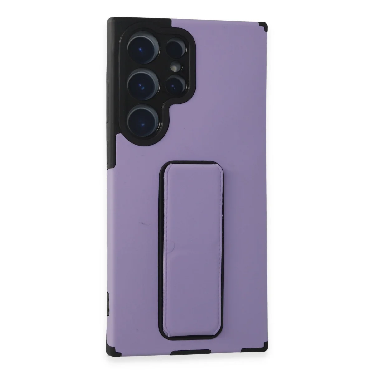 Galaxy S23 Ultra Kılıf Mega Standlı Silikon - Lila