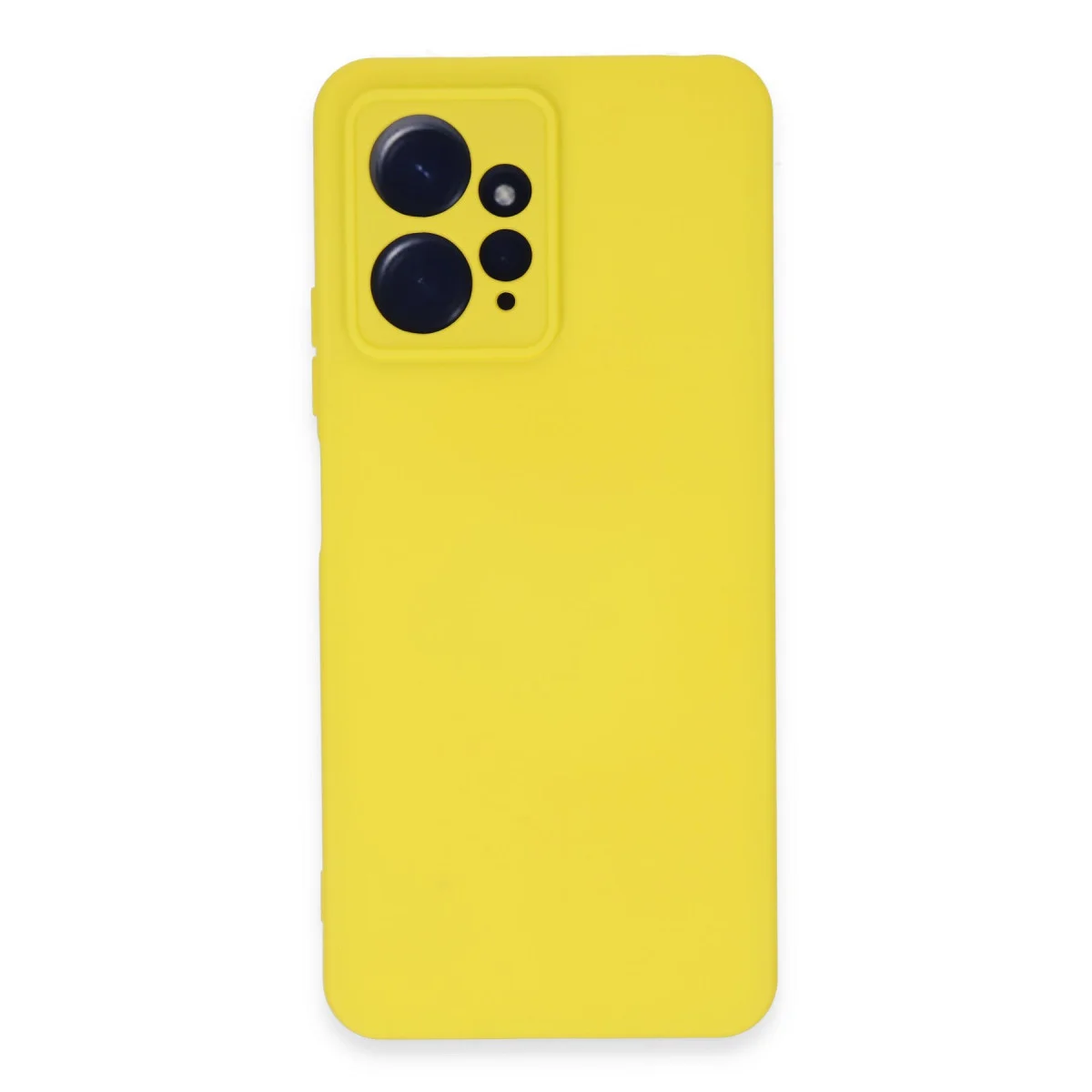 Redmi Note 12 4G Kılıf Nano içi Kadife Silikon - Sarı