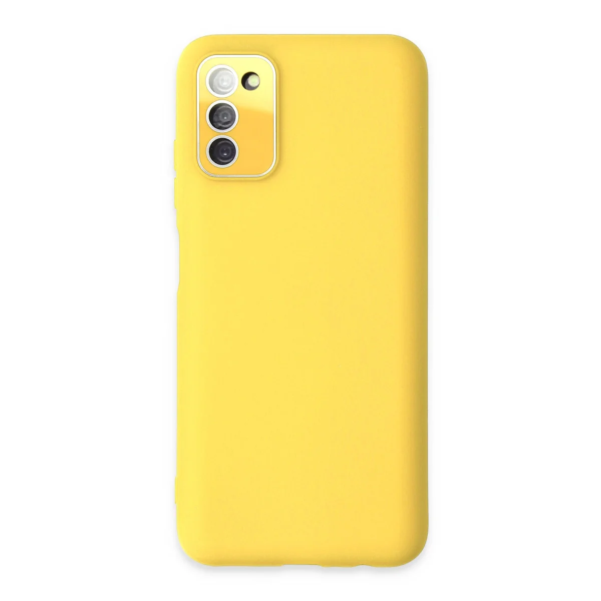 Galaxy A03S Kılıf Lansman Glass Kapak - Sarı
