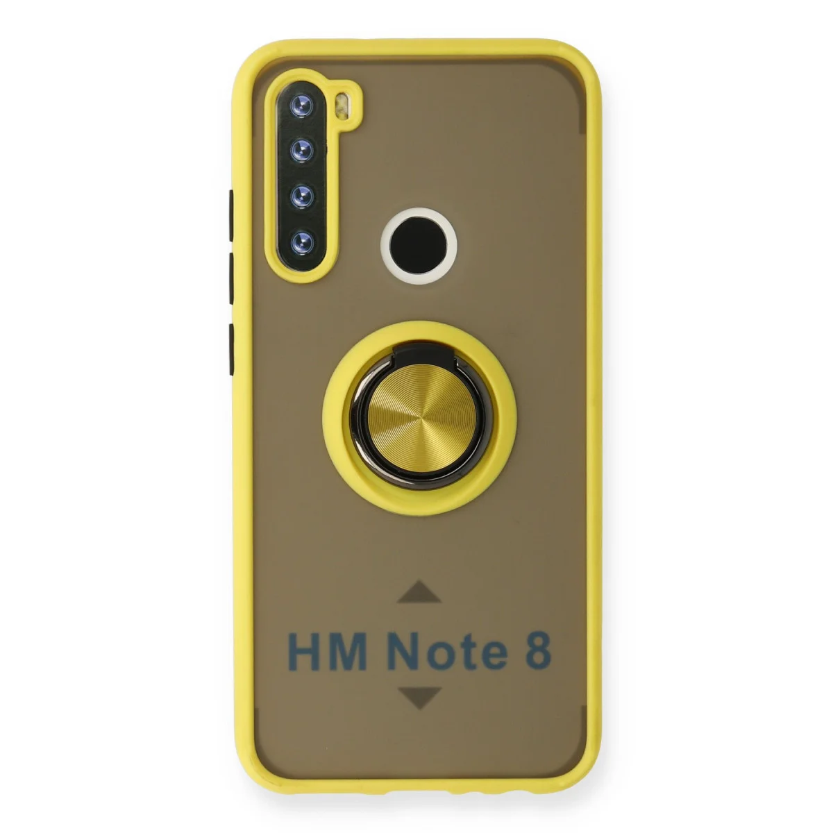 Redmi Note 8 Kılıf Montreal Yüzüklü Silikon Kapak - Sarı