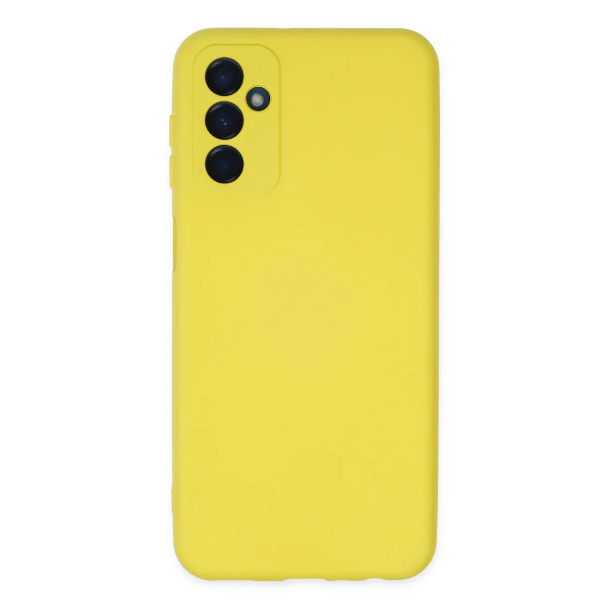 Galaxy M23 Kılıf Nano içi Kadife Silikon - Sarı