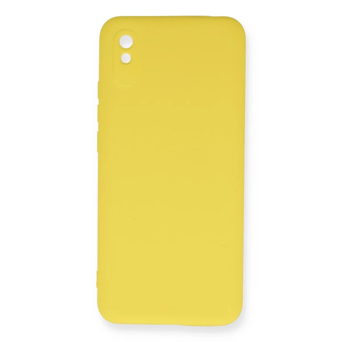 Redmi 9A Kılıf Nano içi Kadife Silikon - Sarı