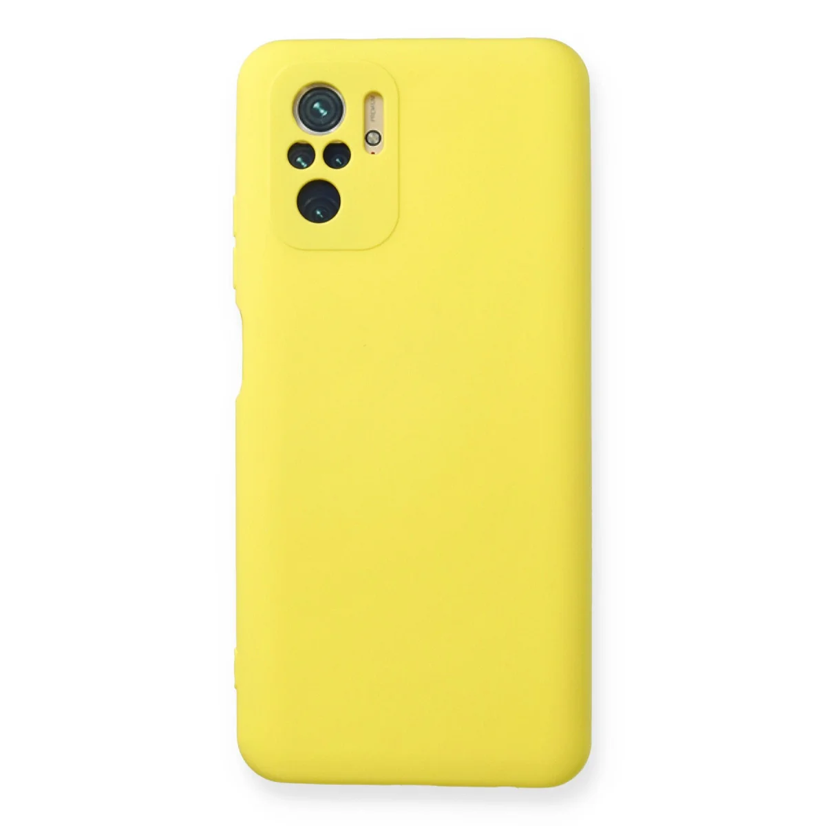 Redmi Note 10 Kılıf Nano içi Kadife Silikon - Sarı