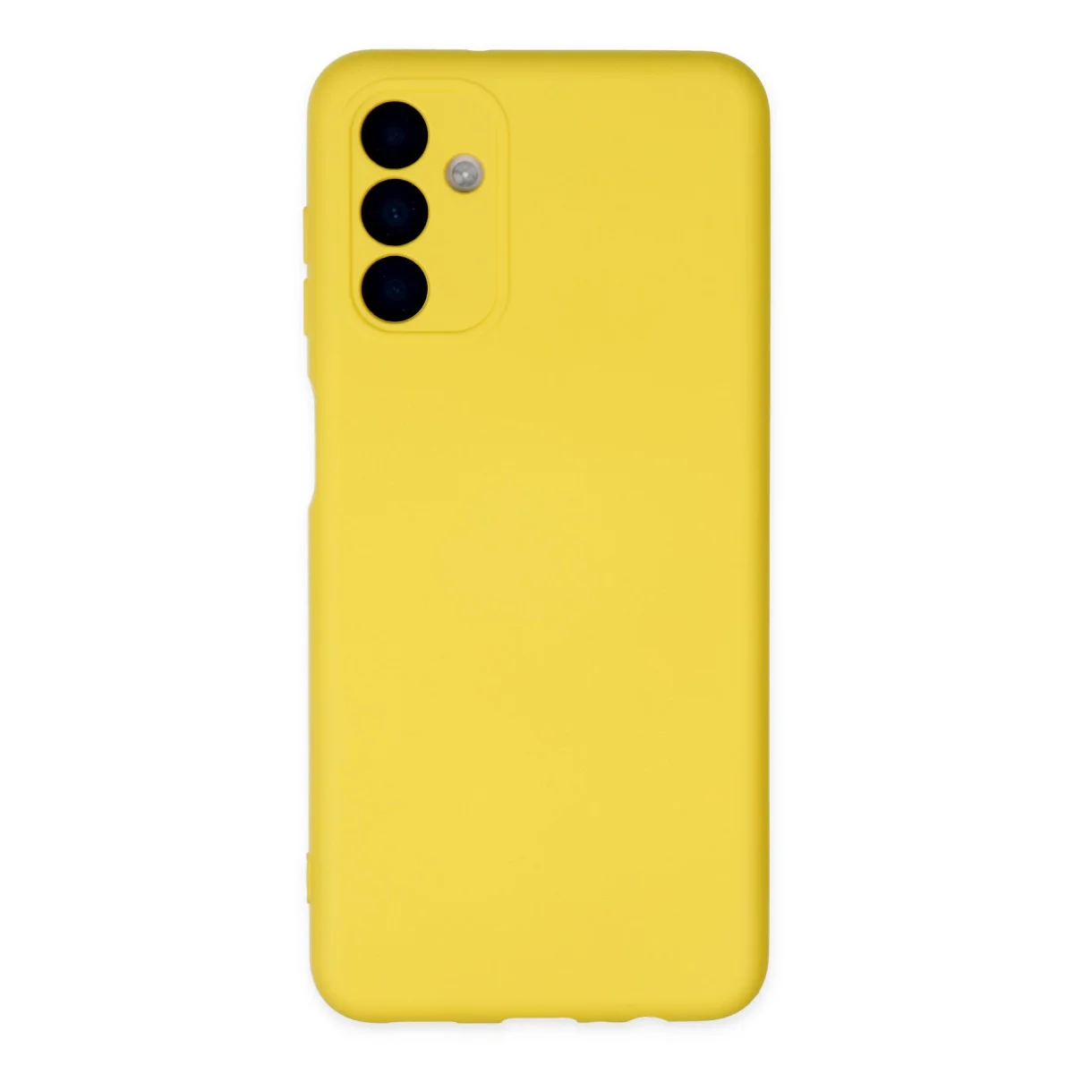 Galaxy A04S Kılıf Nano içi Kadife Silikon - Sarı
