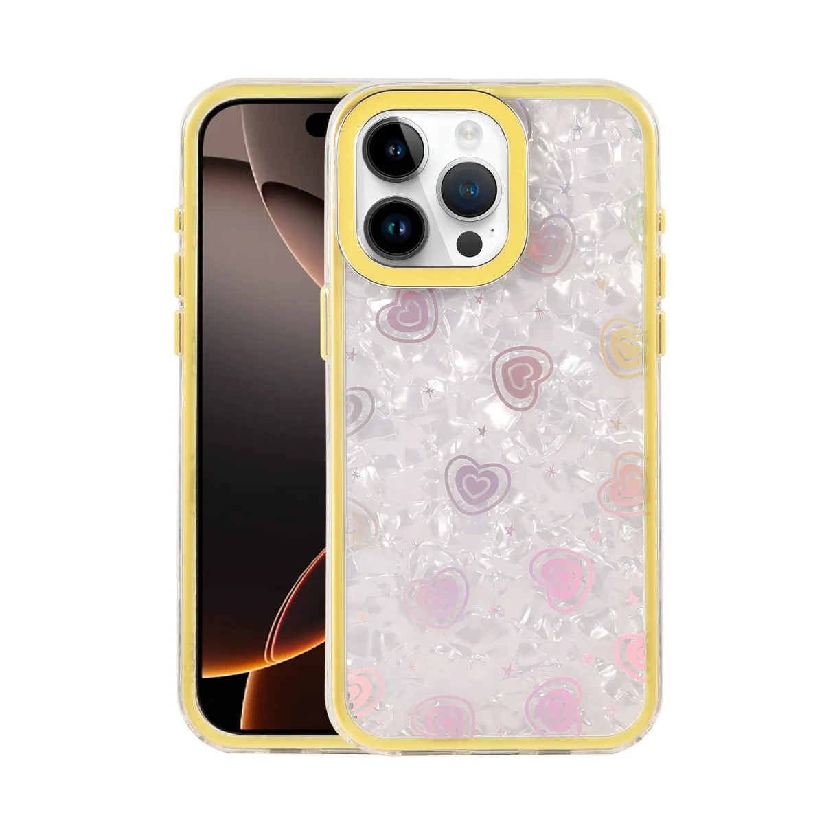 iPhone 16 Pro Lumi Desenli Kapak - Sarı