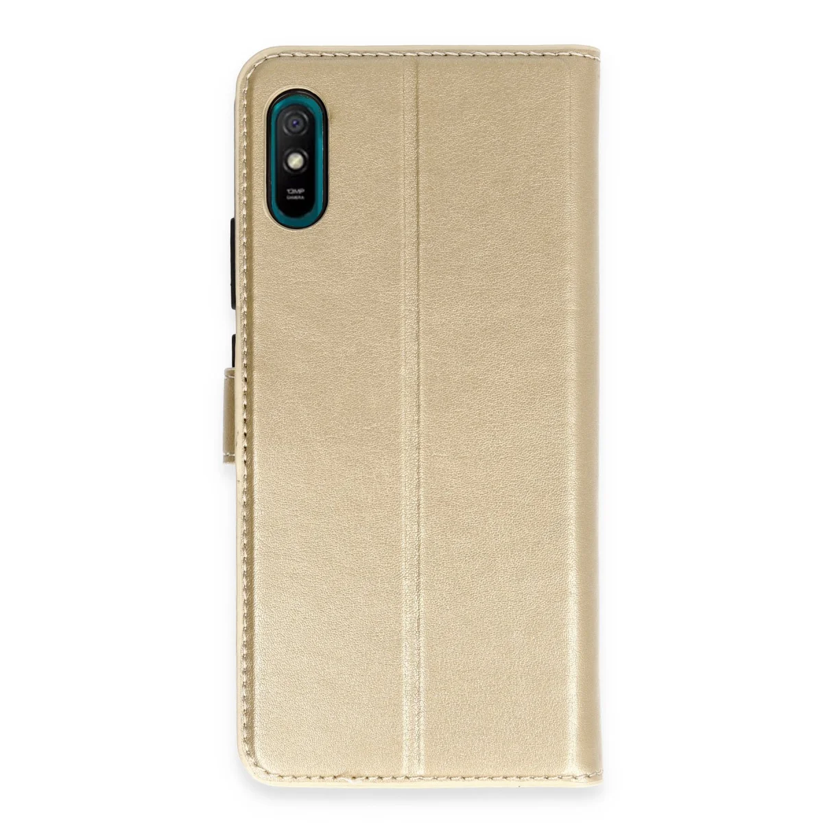 Redmi 9A Kılıf Trend S Plus Kapaklı Kılıf - Gold
