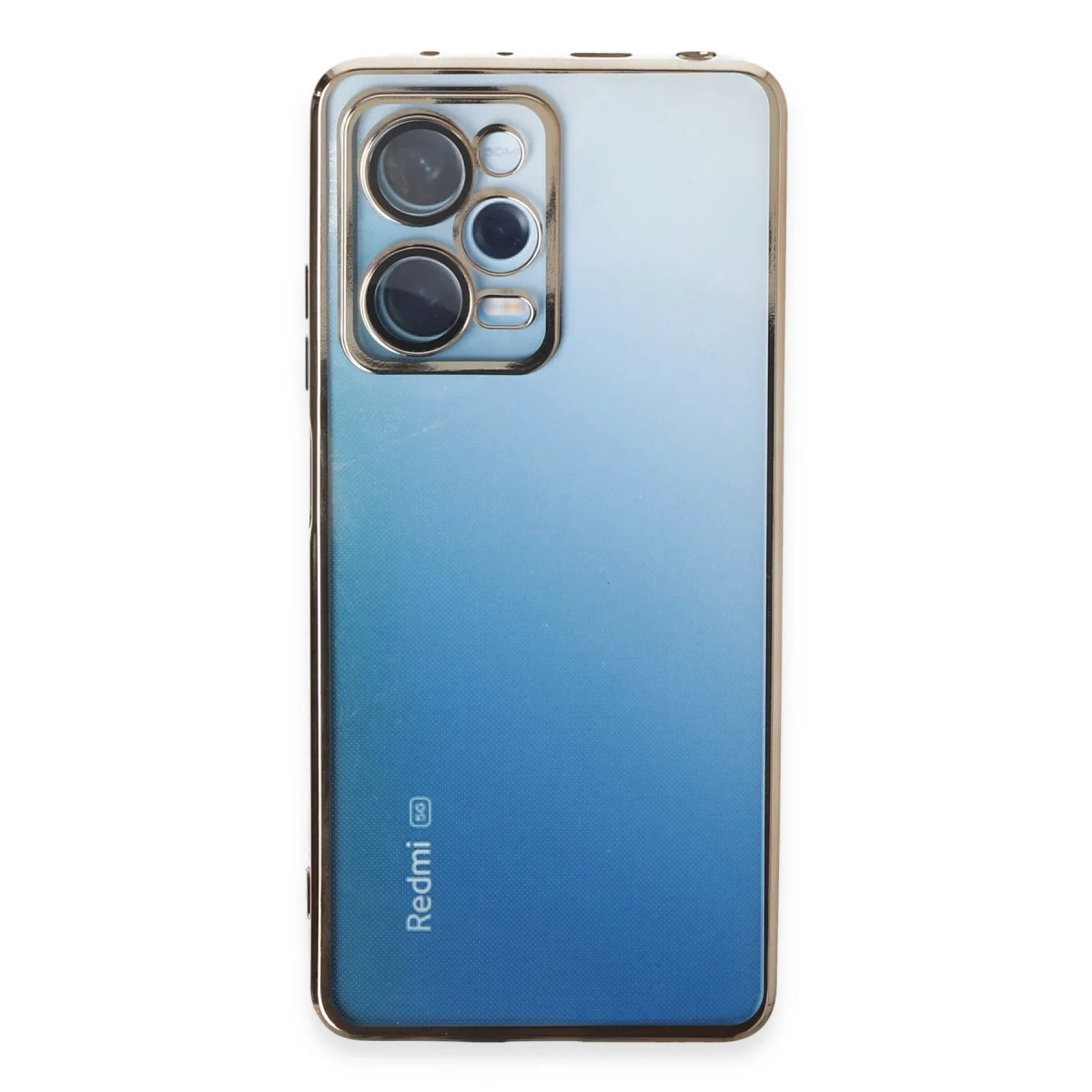 Redmi Note 12 Pro 5G Kılıf Razer Lensli Silikon - Gold