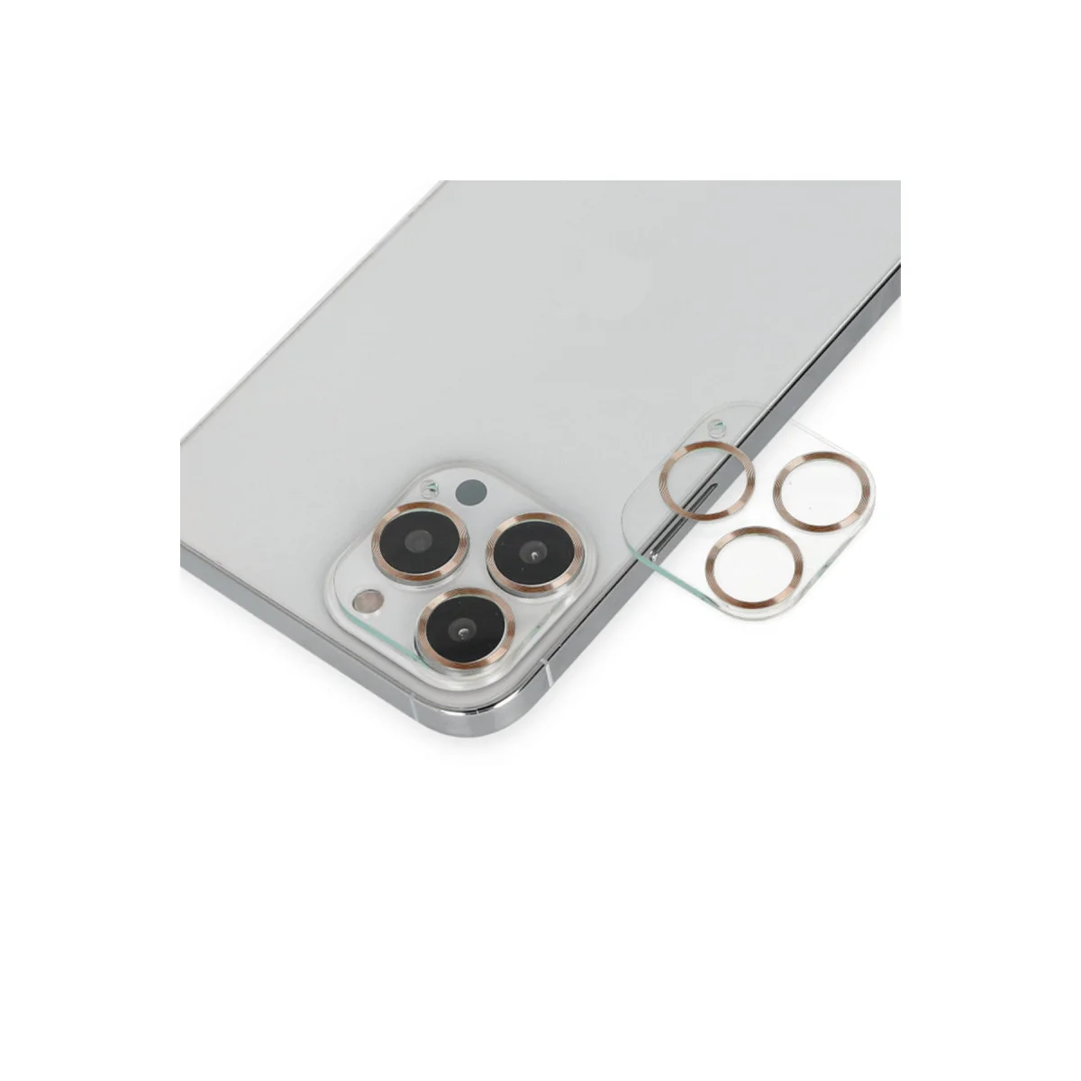 iPhone 14 Pro Max Band Metal Kamera Lens - Gold