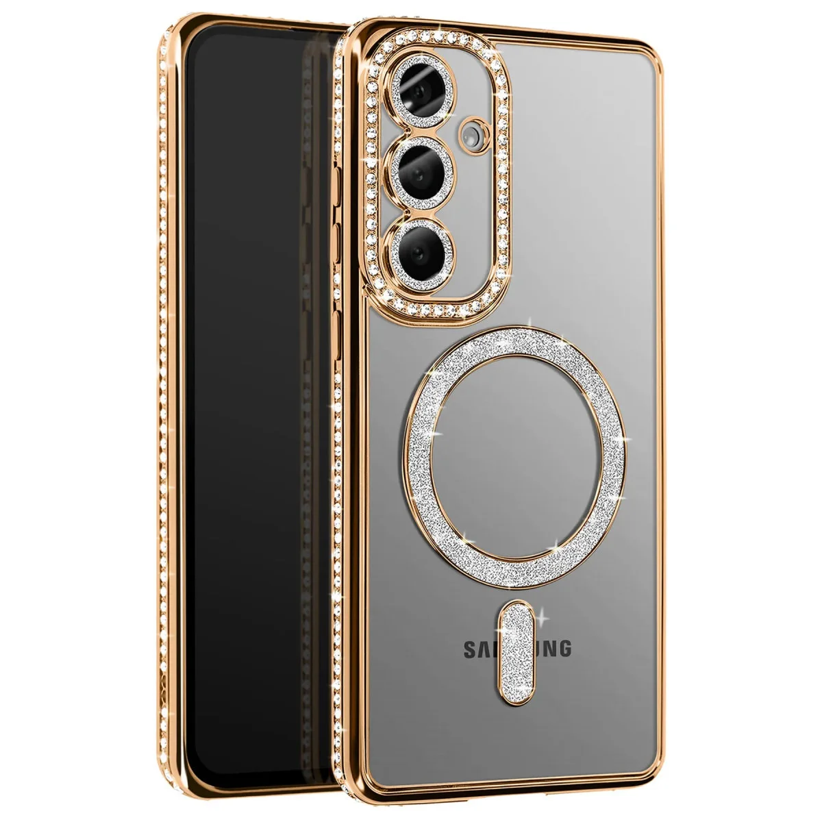 Galaxy S26 Plus Joke Simli Magneticsafe Kılıf - Gold