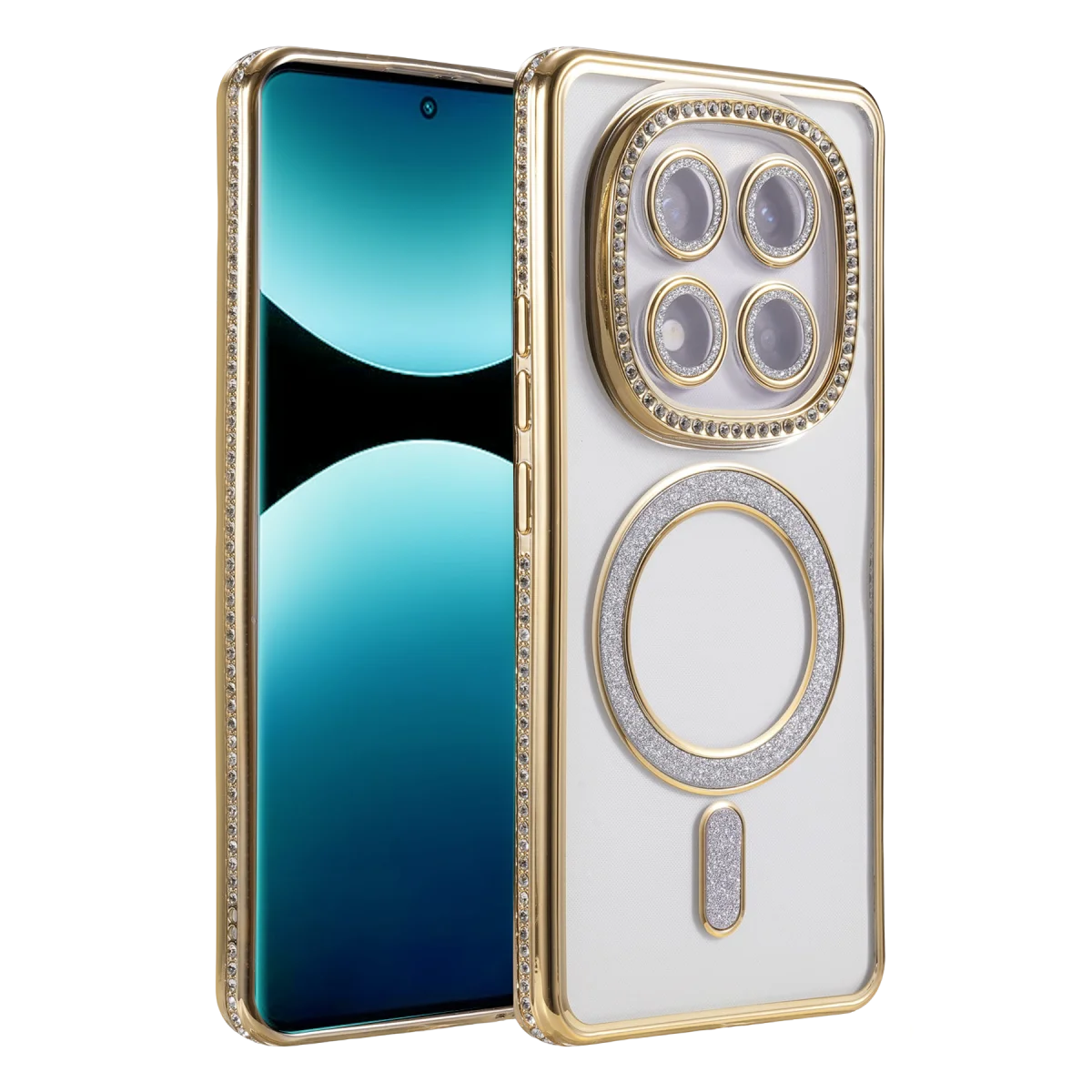 Redmi Note 15 Pro 4G Joke Simli Magneticsafe Kılıf - Gold