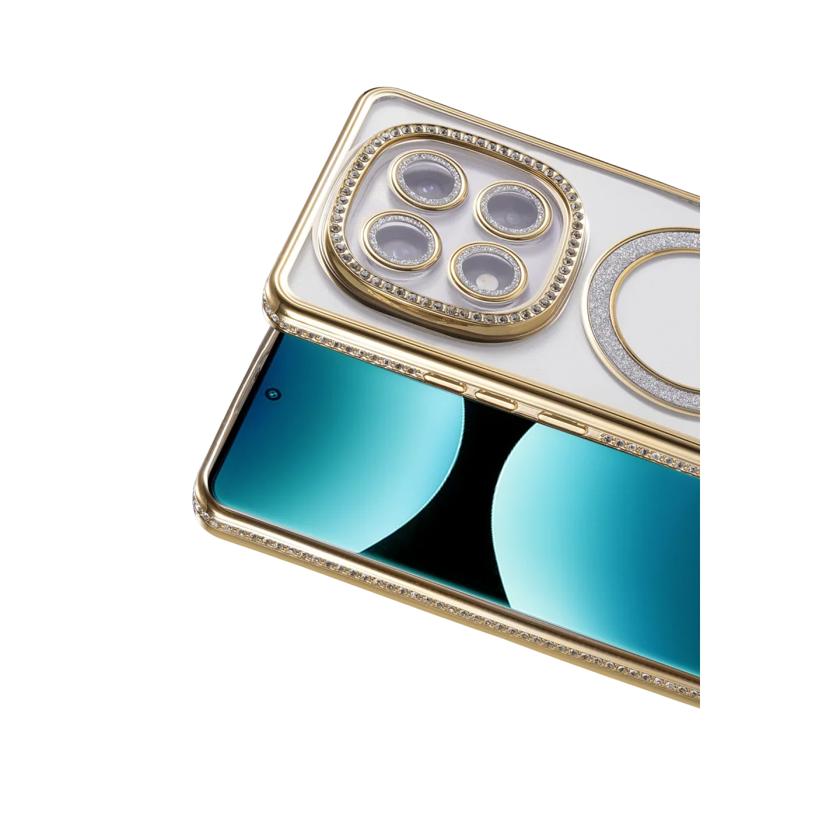 Redmi Note 15 4G Joke Simli Magneticsafe Kılıf - Gold