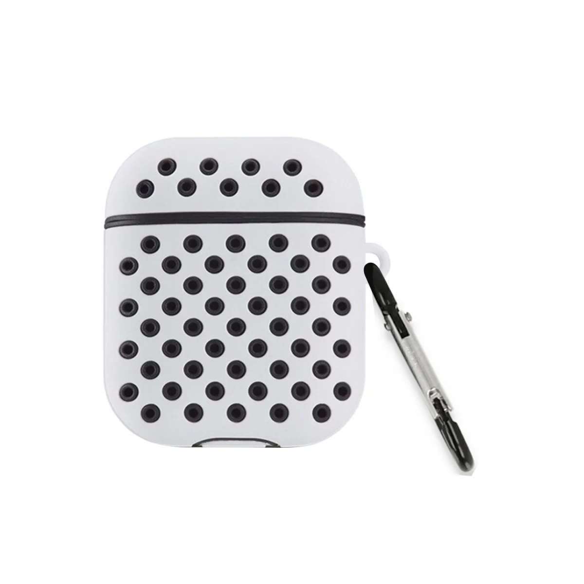 Airpods 3 (3.nesil) Spor Delikli Kılıf - Gri-Siyah