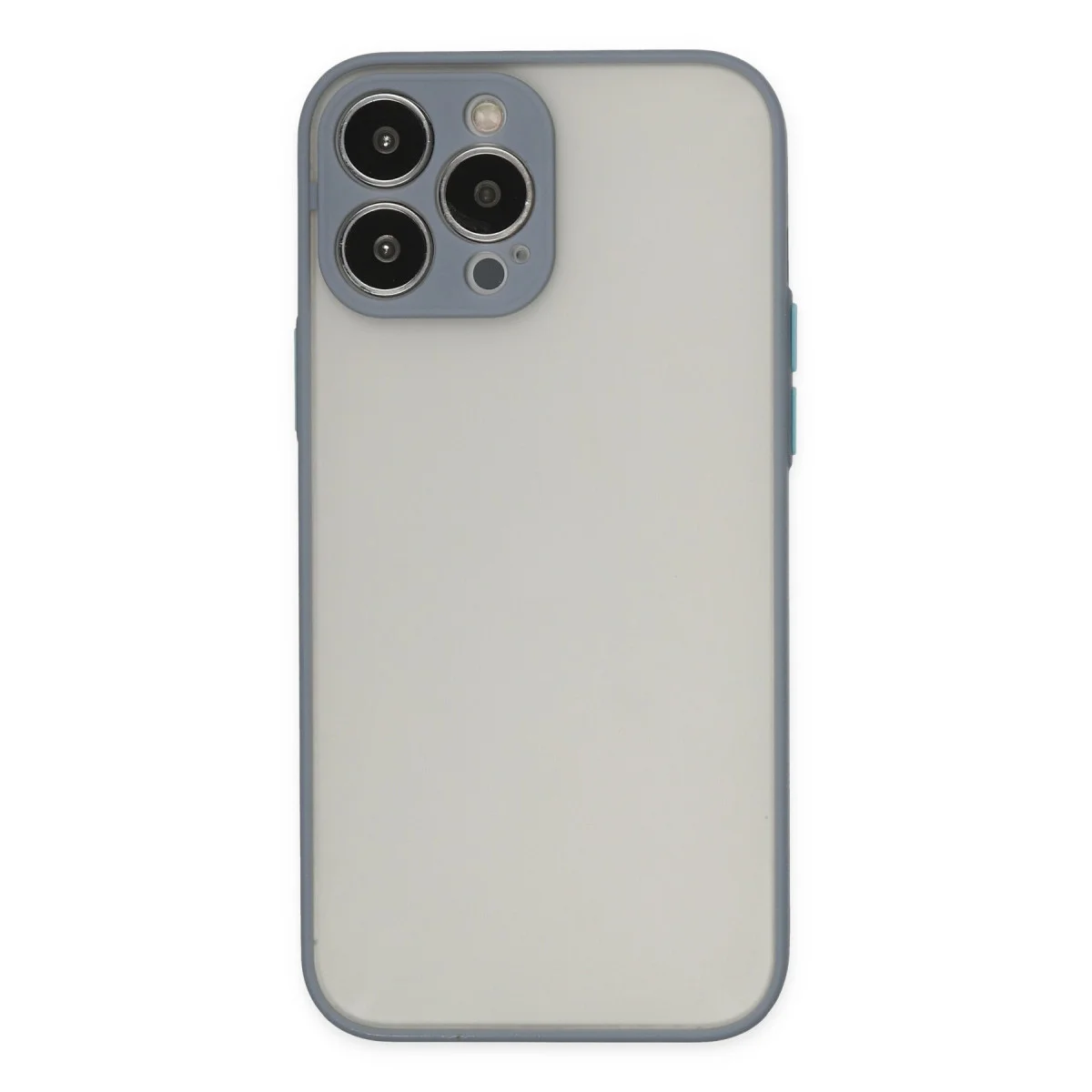 iPhone 15 Pro Max Kılıf Montreal Silikon Kapak - Gri