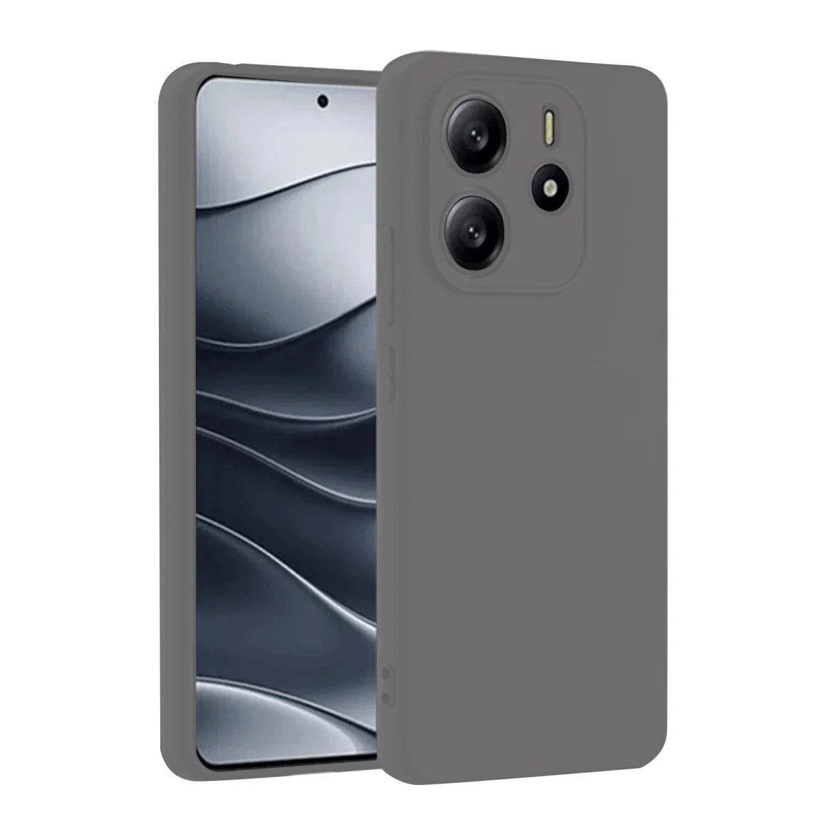 Redmi Note 14 4G Kılıf First Silikon - Gri