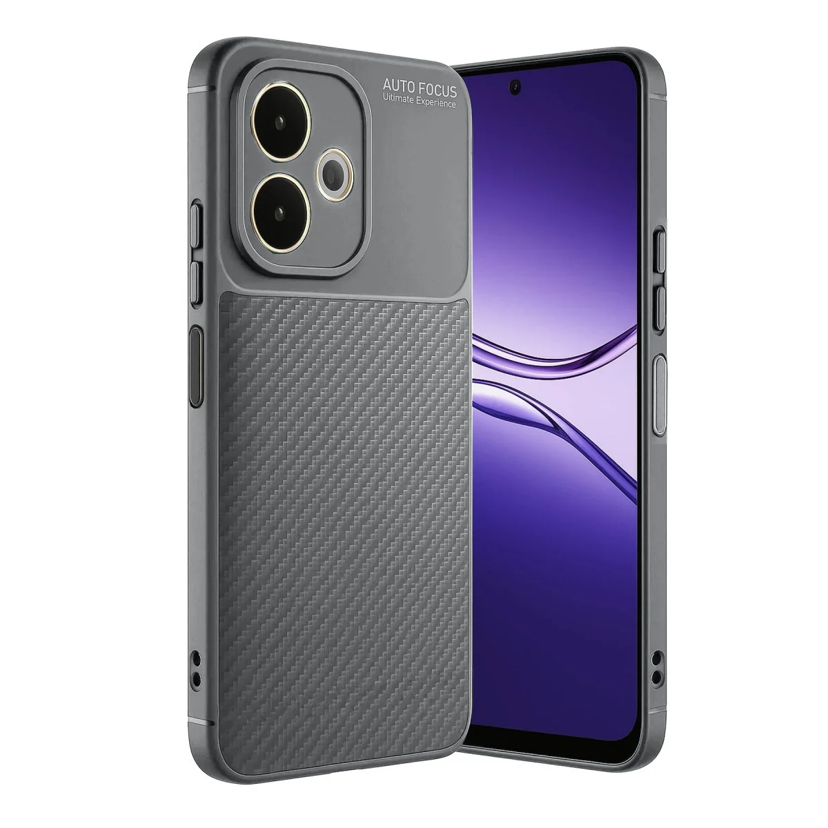 A5 Pro 4G Kılıf Auto Focus Karbon Kapak - Gri