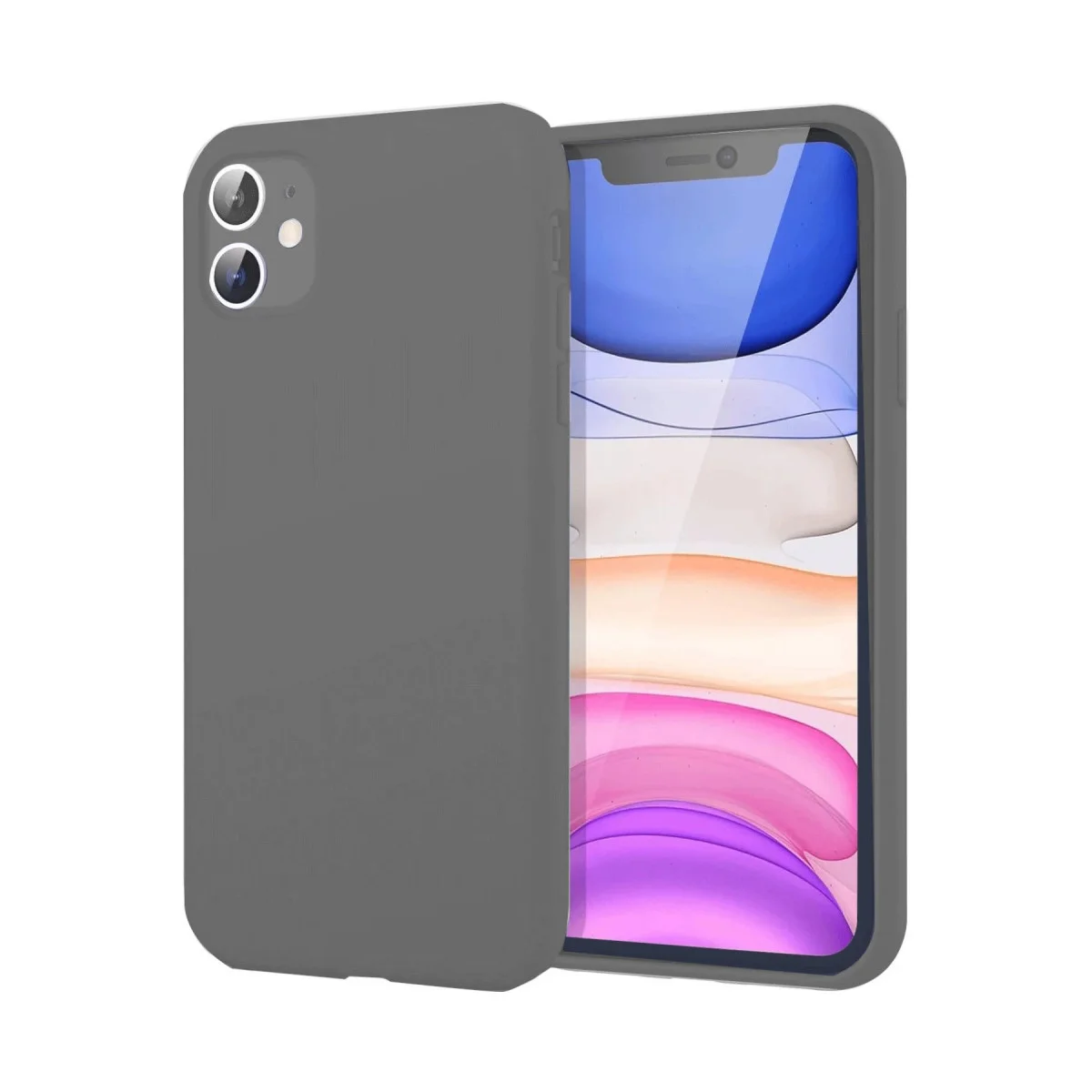iPhone 11 Kılıf First Silikon - Gri