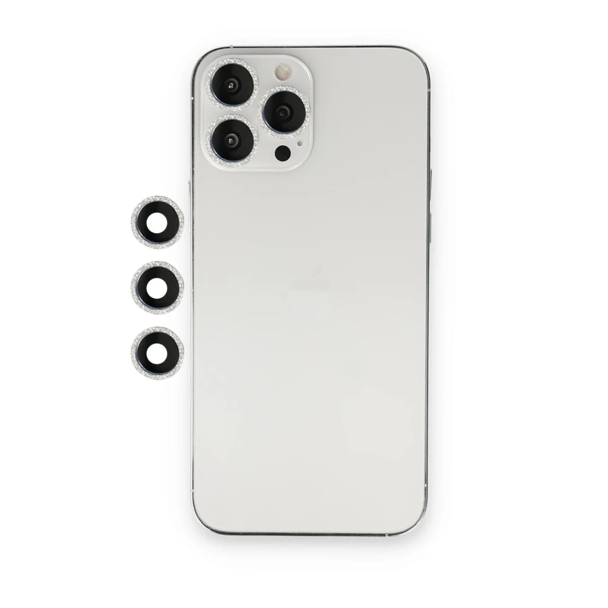 iPhone 12 Pro Shine Kamera Lens - Gümüş