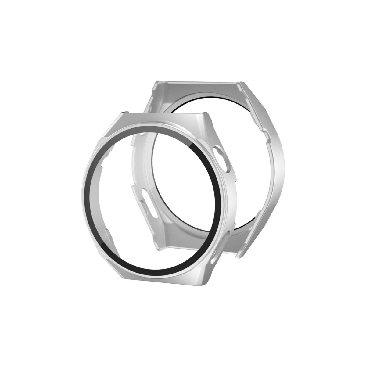 Watch GT2 46mm Dota Camlı Kasa Ekran Koruyucu - Gümüş