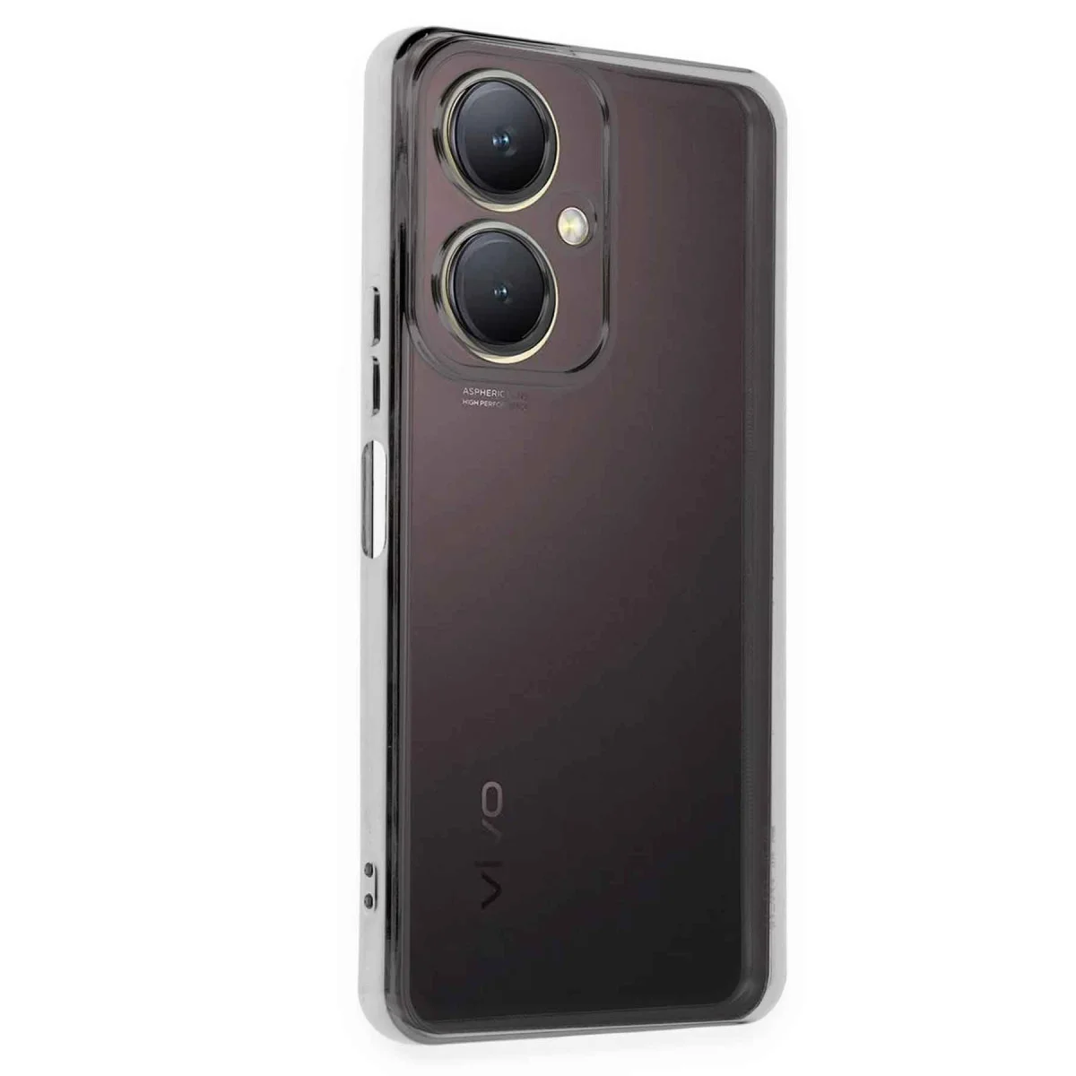 Y27 Kılıf Razer Lensli Silikon - Gümüş