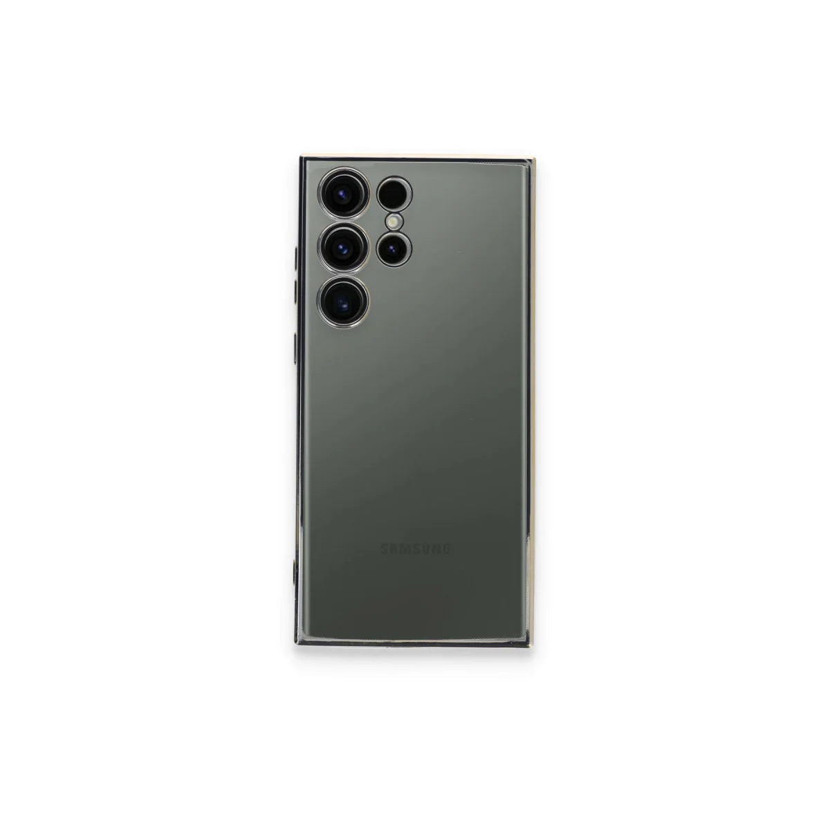 Galaxy S24 Ultra Kılıf Razer Lensli Silikon - Gümüş