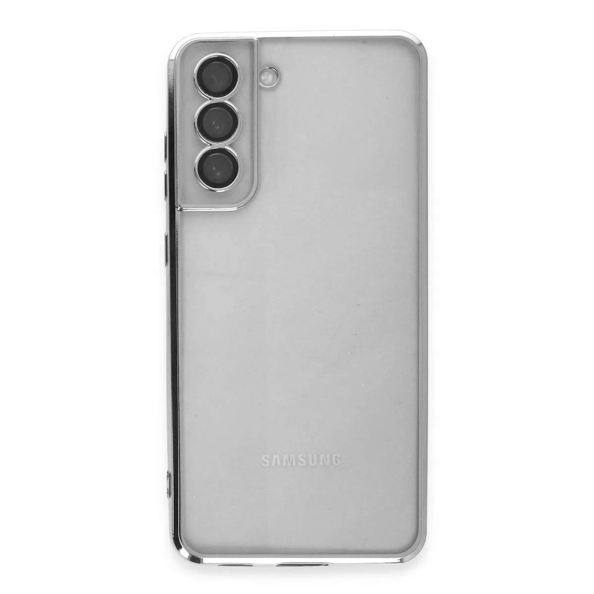 Galaxy S21 FE Kılıf Razer Lensli Silikon - Gümüş
