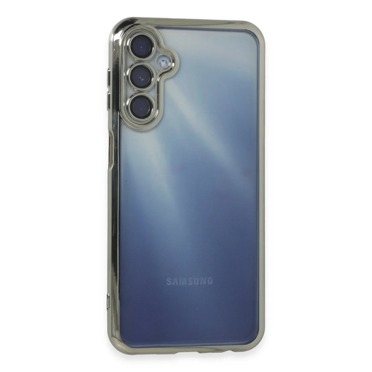 Galaxy A35 5G Kılıf Razer Lensli Silikon - Gümüş