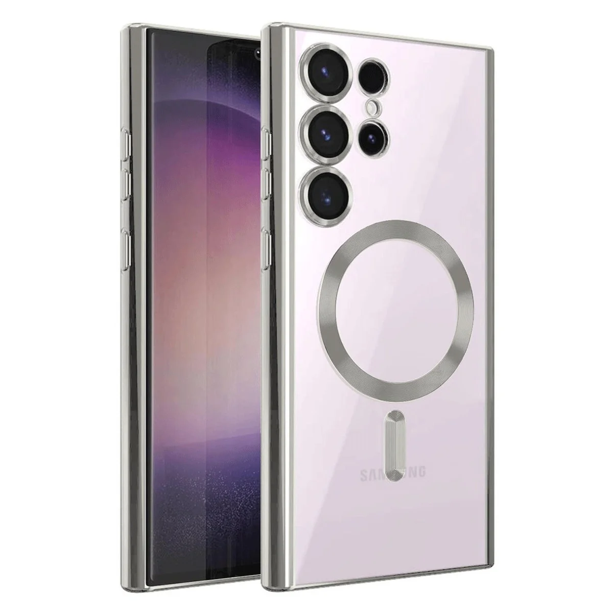 Galaxy S25 Ultra Kılıf Kross Magneticsafe Kapak - Gümüş