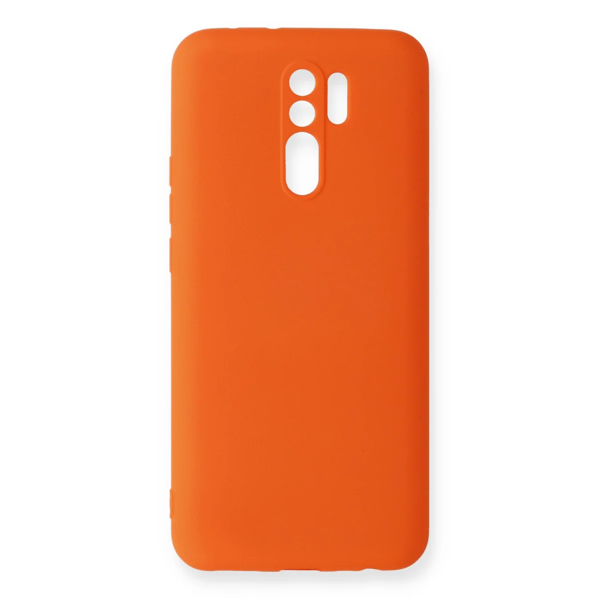 Redmi 9 Kılıf Nano içi Kadife Silikon - Turuncu