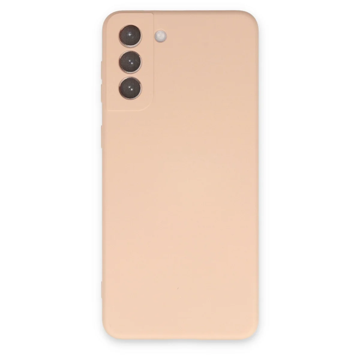 Galaxy S21 Plus Kılıf Nano içi Kadife Silikon - Pudra