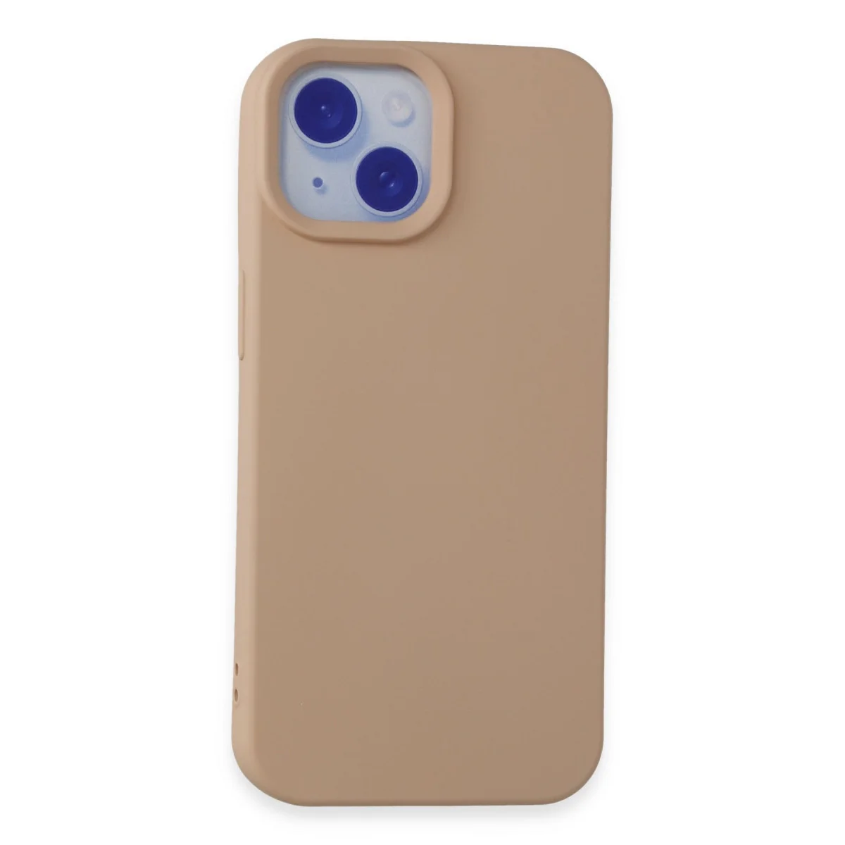 iPhone 15 Kılıf Nano içi Kadife Silikon - Pudra