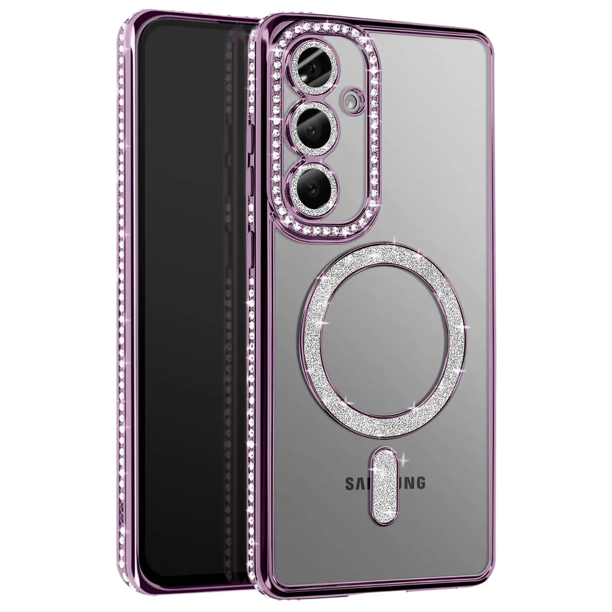 Galaxy A37 5G Joke Simli Magneticsafe Kılıf - Derin Mor