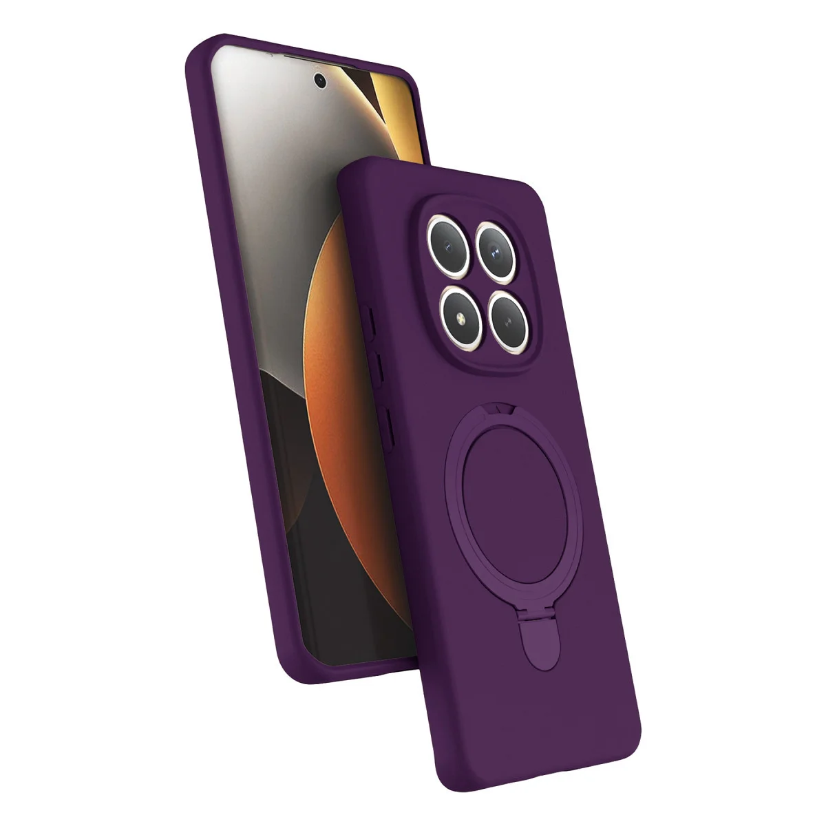 Redmi Note 15 Pro 4G Regal Magsafe Standlı Kapak - Derin Mor