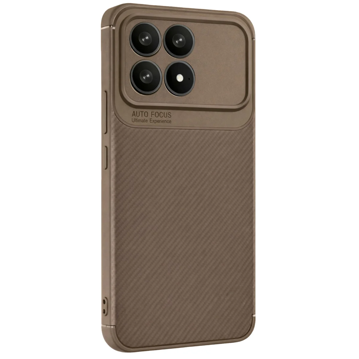 Poco F8 Pro Auto Focus Karbon Kapak - Kahverengi
