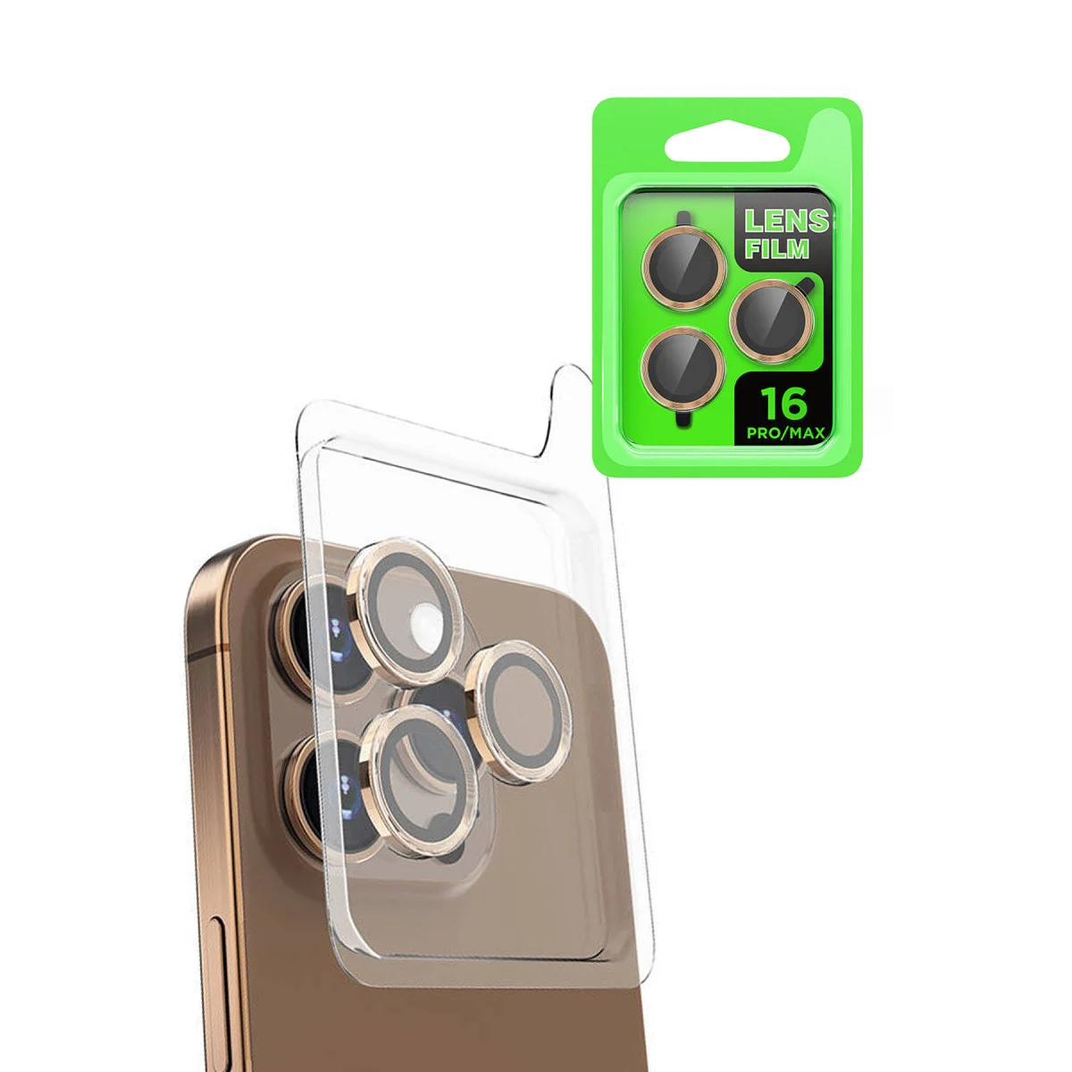 iPhone 16 Pro Max Raze Metal Kamera Lens - Desert