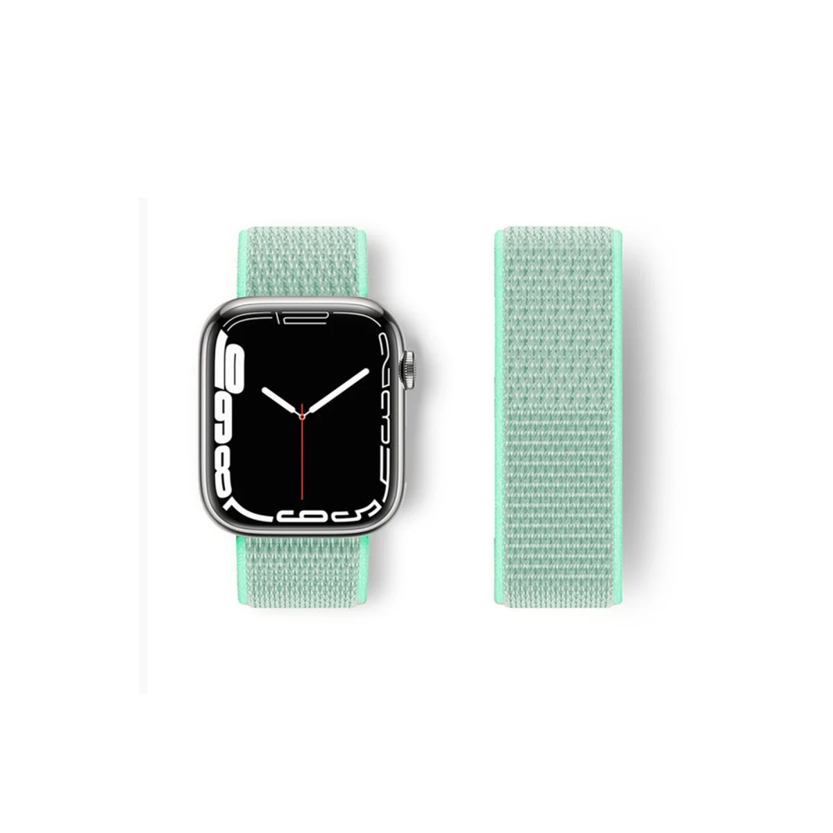 Watch 38mm Hasırlı Cırtcırtlı Kordon - Turkuaz