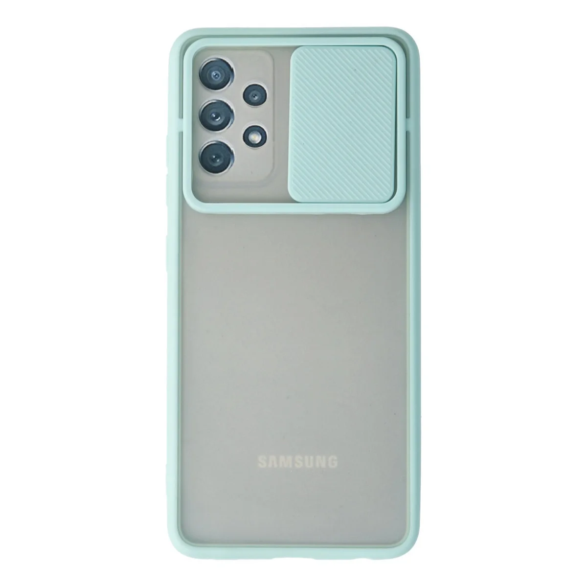 Galaxy A32 Kılıf Palm Buzlu Kamera Sürgülü Silikon - Turkuaz