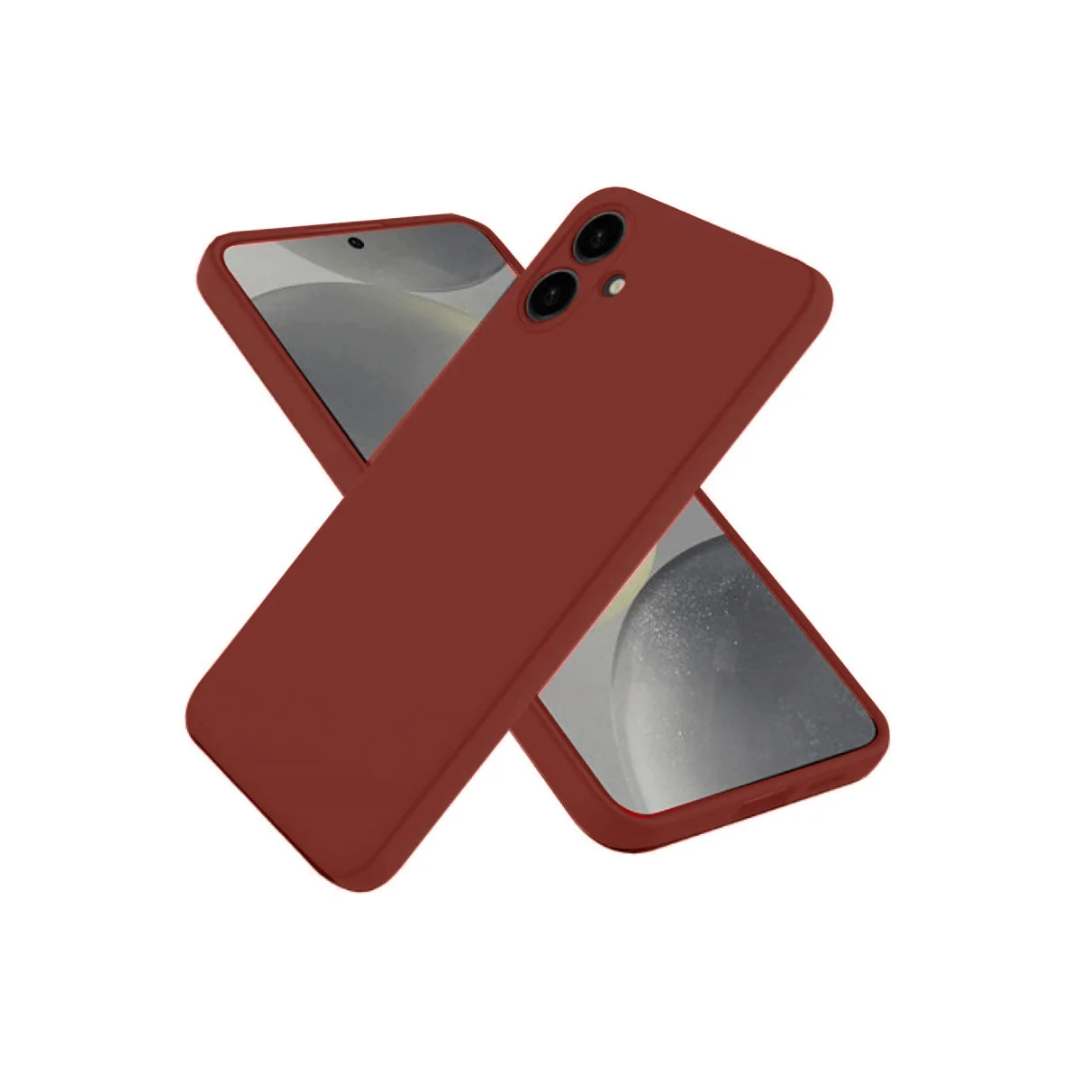 Galaxy A06 Kılıf First Silikon - Bordo
