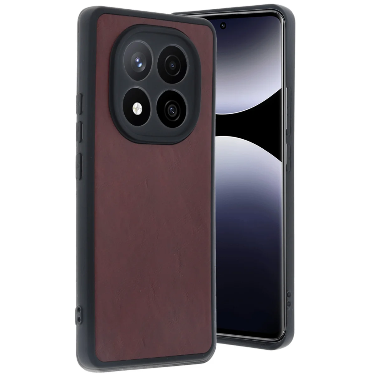Redmi Note 14 Pro 5G Kılıf Aras Deri Kapak - Bordo