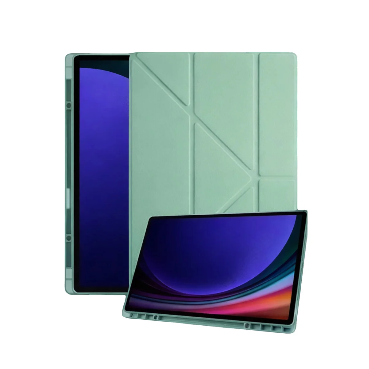 Galaxy Tab A11 Plus Kalemlikli Mars Tablet Kılıfı - Açık Yeşil