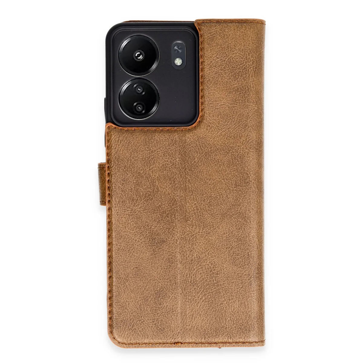 Redmi 13C Kılıf Trend S Plus Kapaklı Kılıf - Taba