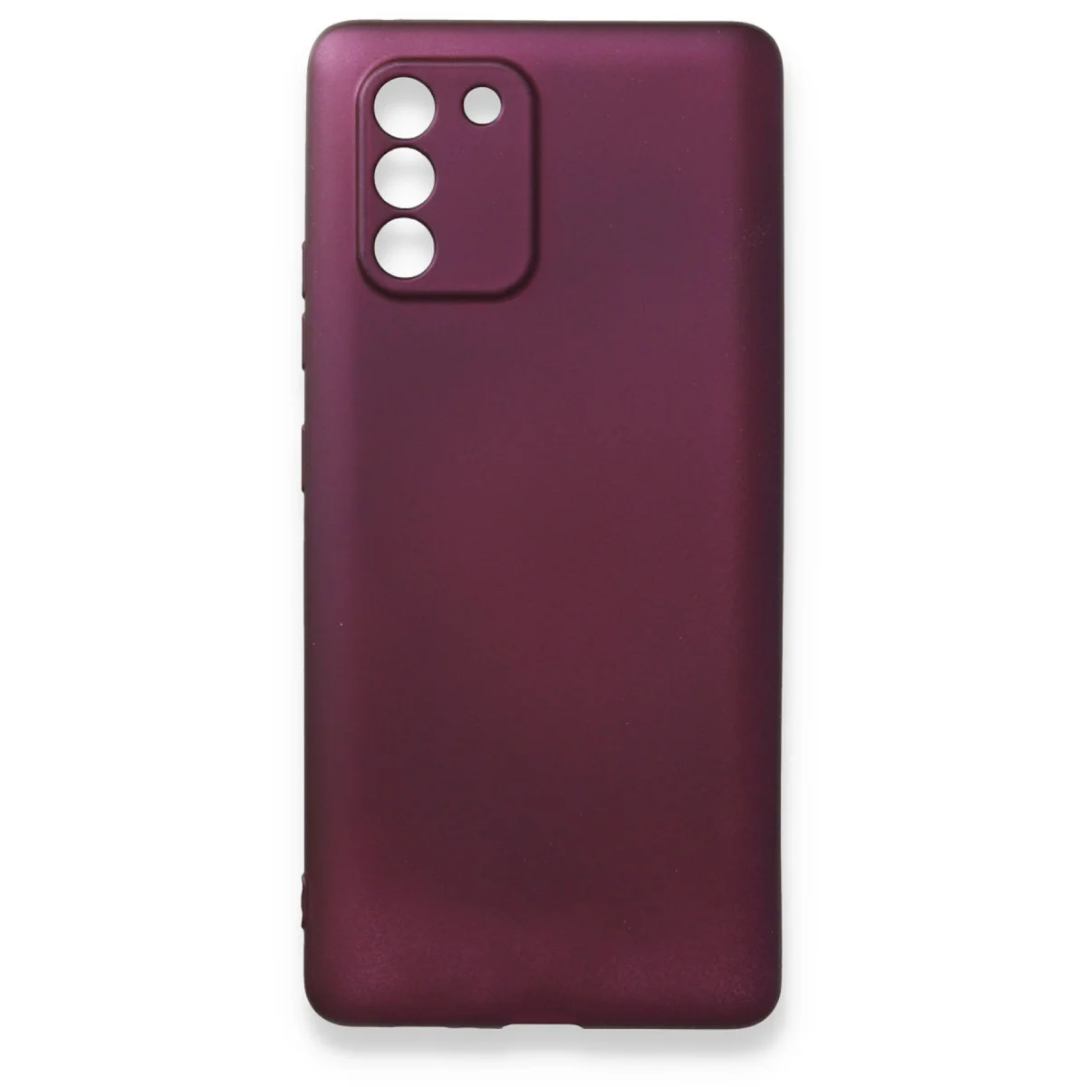 Galaxy A91 / S10 Lite Kılıf First Silikon - Mürdüm